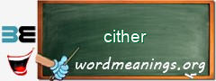 WordMeaning blackboard for cither